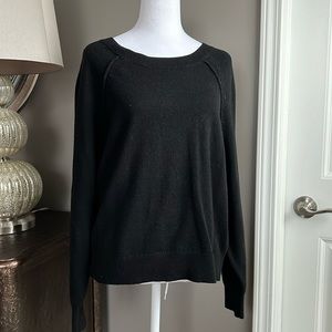 Lucky Brand black cashmere blend knit sweater